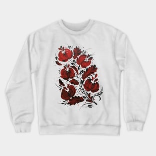 Petrykivka painting flower Crewneck Sweatshirt